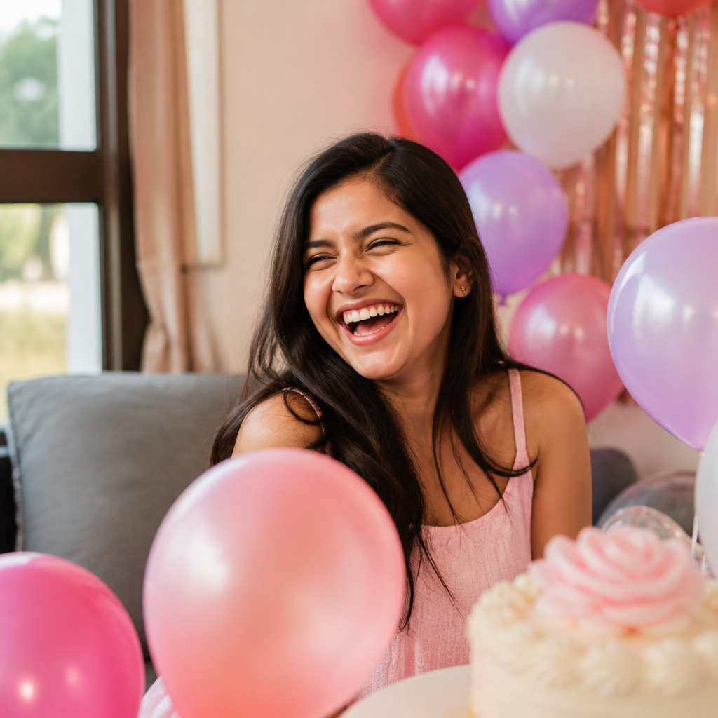 Sample birthday photo shown as an example winner
